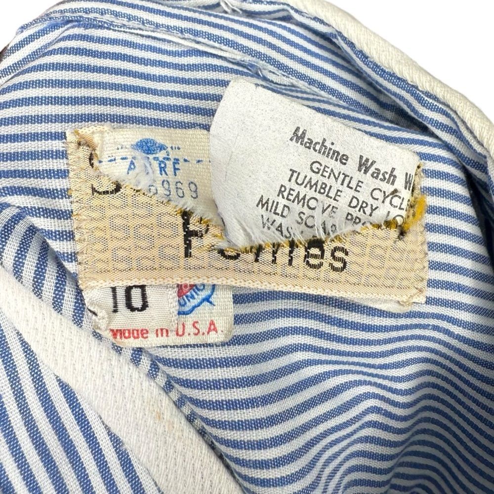 ▪️|VTG| 70’s Long Sleeve Stripe Sleep Dress Nightgown - Picture 6 of 6